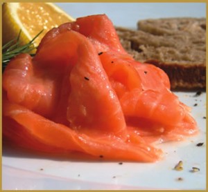 Fresh smoked salmon
