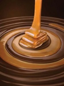 Delicious and gooey.  Caramel