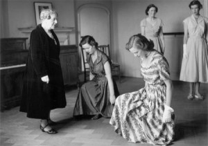 Luckily we no longer curtsey when making a proper introduction.