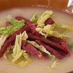 Parsnip, Corned Beef & Cabbage Soup